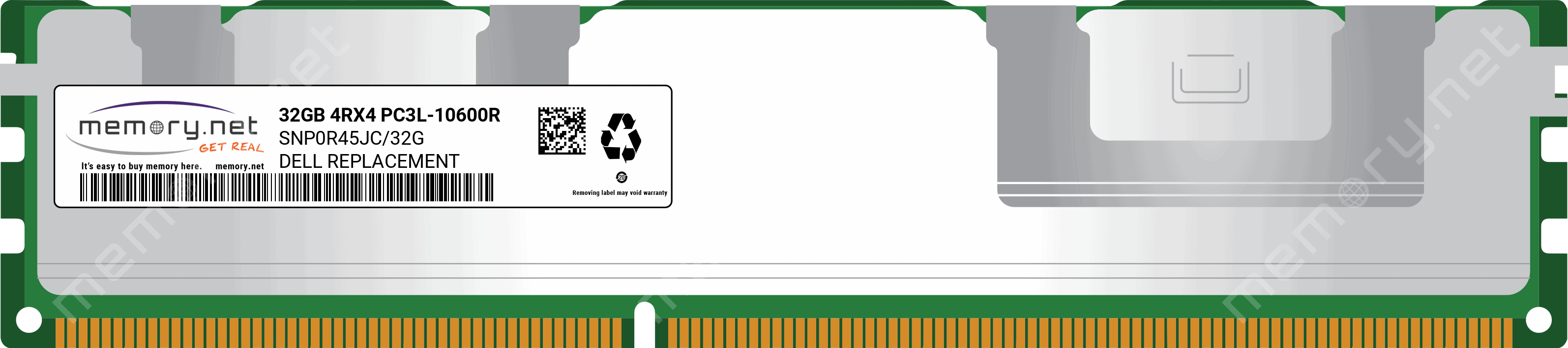 Dell 32GB (1*32GB) 4RX4 (SNP0R45JC/32G-RFB) thumbnail