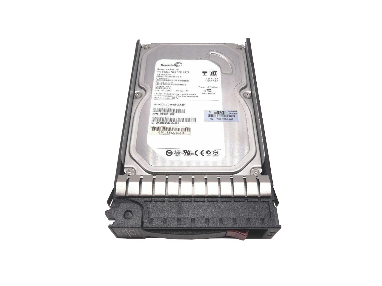 HP SPS-DRV,HD, 160GB, SATA (349238-B21) thumbnail