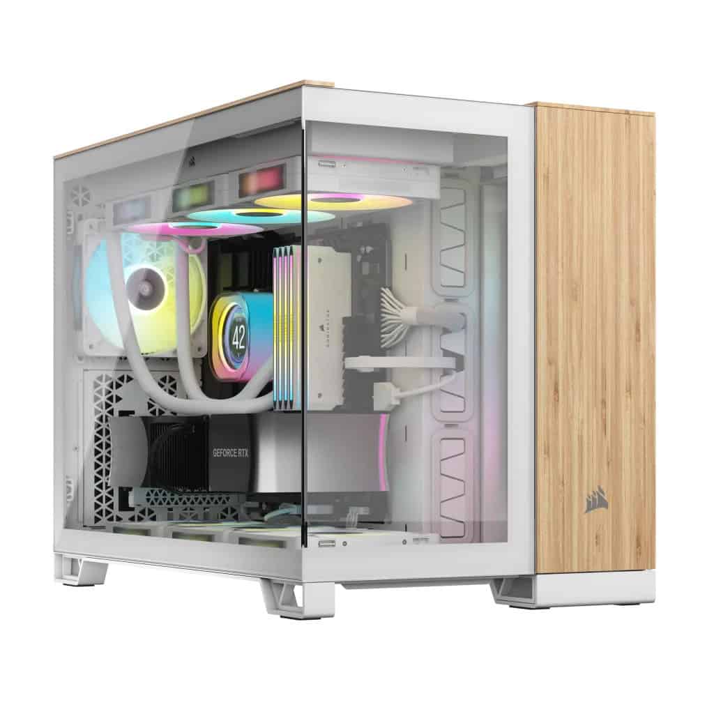 CORSAIR mATX 2500X (Tempered Glass) White/Bamboo Wood (CC-9011288-WW) thumbnail
