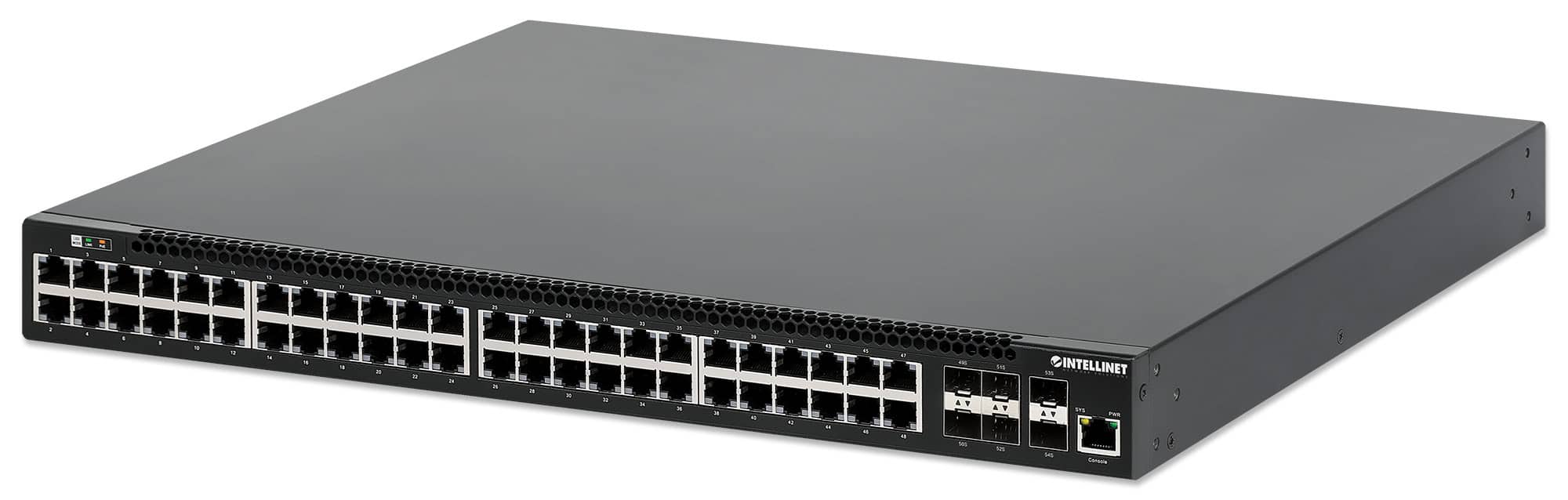 Intellinet 562041 netwerk-switch Managed L3 Gigabit Ethernet (10/100/1000) Power over Ethernet (PoE) Zwart (562041) thumbnail Intellinet 562041 netwerk-switch Managed L3 Gigabit Ethernet (10/100/1000) Power over Ethernet (PoE) Zwart (562041) thumbnail
