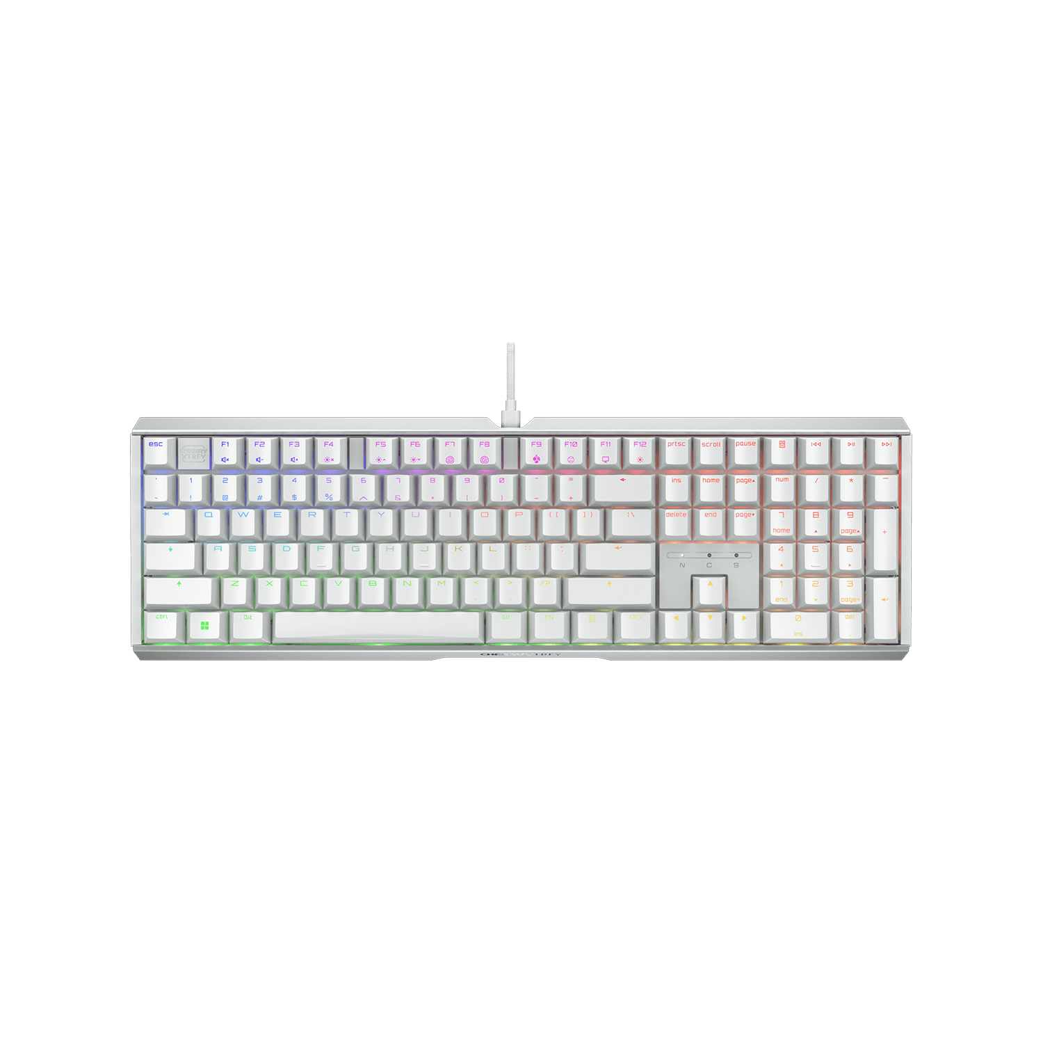 CHERRY MX 3.1 RGB WHITE Keyboard Corded (G80-3890HJAUS-0) thumbnail