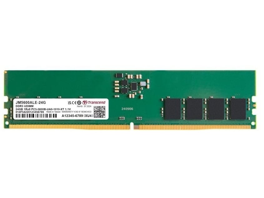 TRANSCEND 24GB JM DDR5 5600 U-DIMM 1Rx8 (JM5600ALE-24G) thumbnail