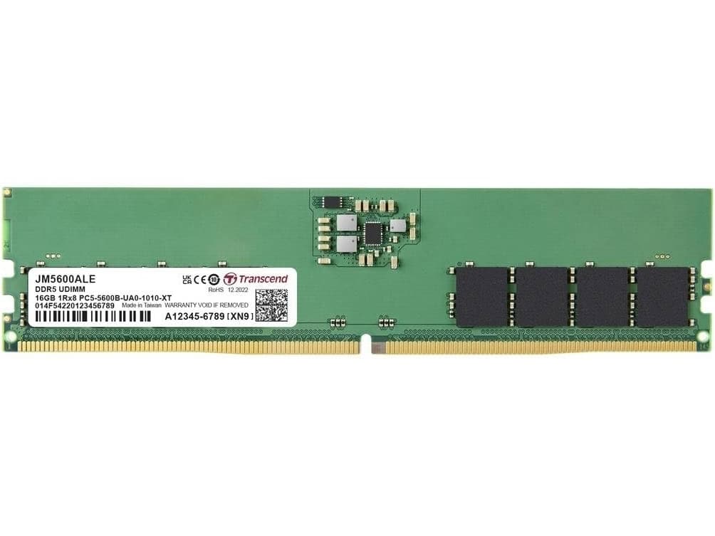 TRANSCEND 48GB JM DDR5 5600 U-DIMM 2Rx8 3Gx8 CL46 11V (JM5600ALE-48G) thumbnail