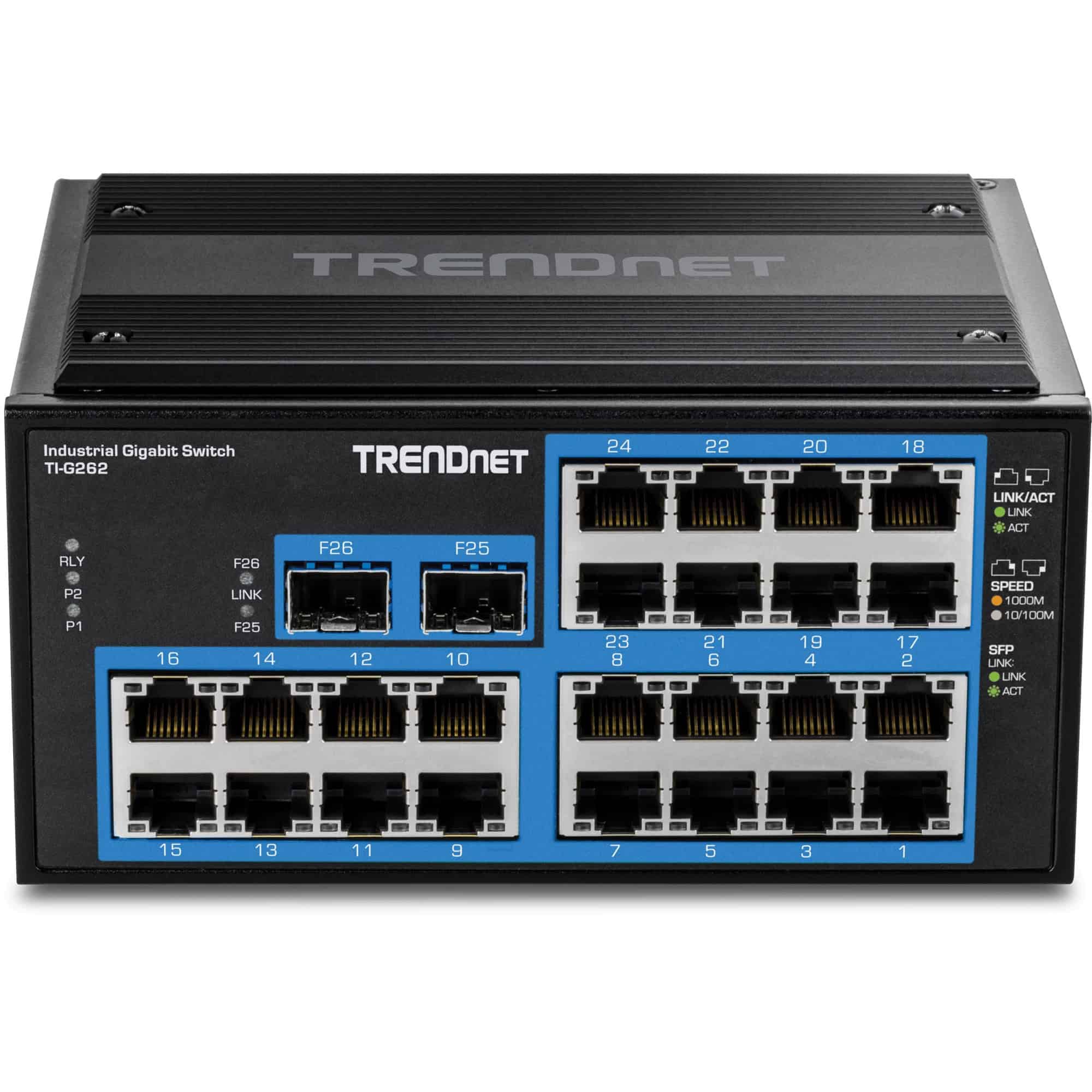 TRENDnet 26-PORT HARDENED INDUSTRIAL - GIGABIT DIN-RAIL SWITCH (TI-G262) (TI-G262) thumbnail