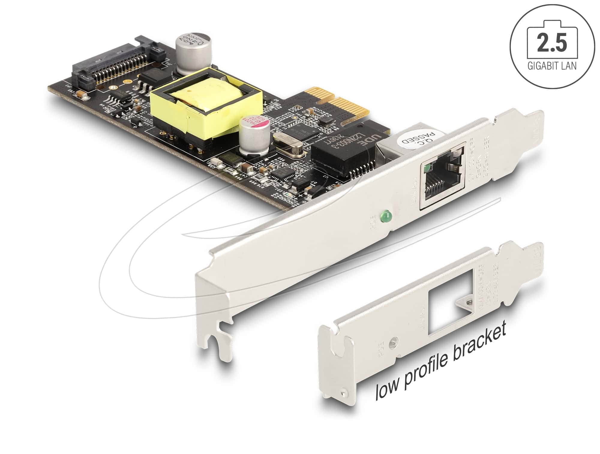DELOCK PCI Express x1 Karte auf 1x 2,5 Gigabit LAN PoE+ i225 (88506) thumbnail