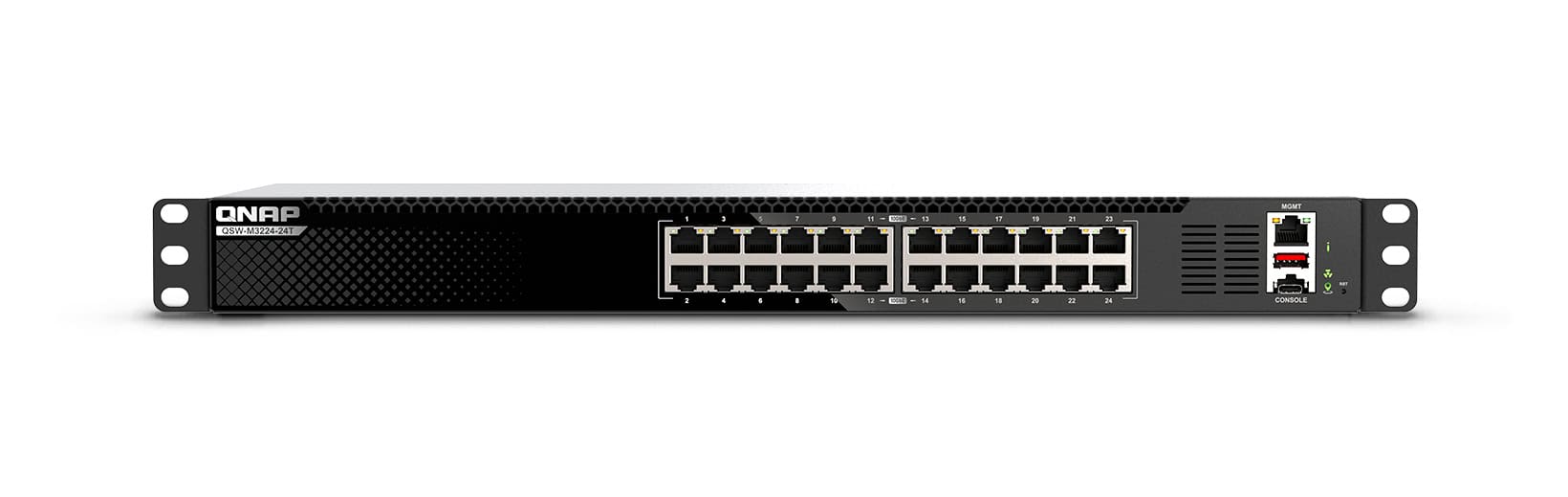 QNAP QSW-M3224-24T netwerk-switch Managed L3 10G Ethernet (100/1000/10000) 1U Zwart, Zilver (QSW-M3224-24T) thumbnail