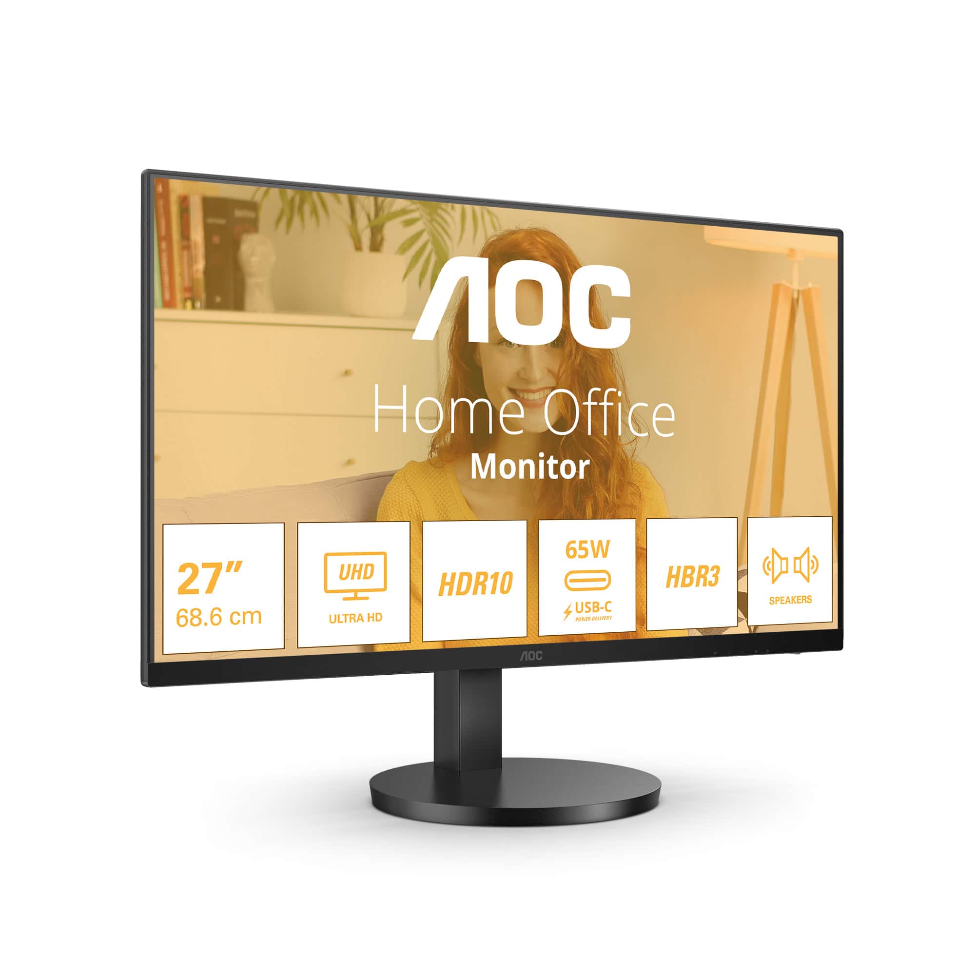AOC B3 U27B3CF computer monitor 68,6 cm (27) 3840 x 2160 Pixels 4K Ultra HD LCD Zwart (U27B3CF) thumbnail