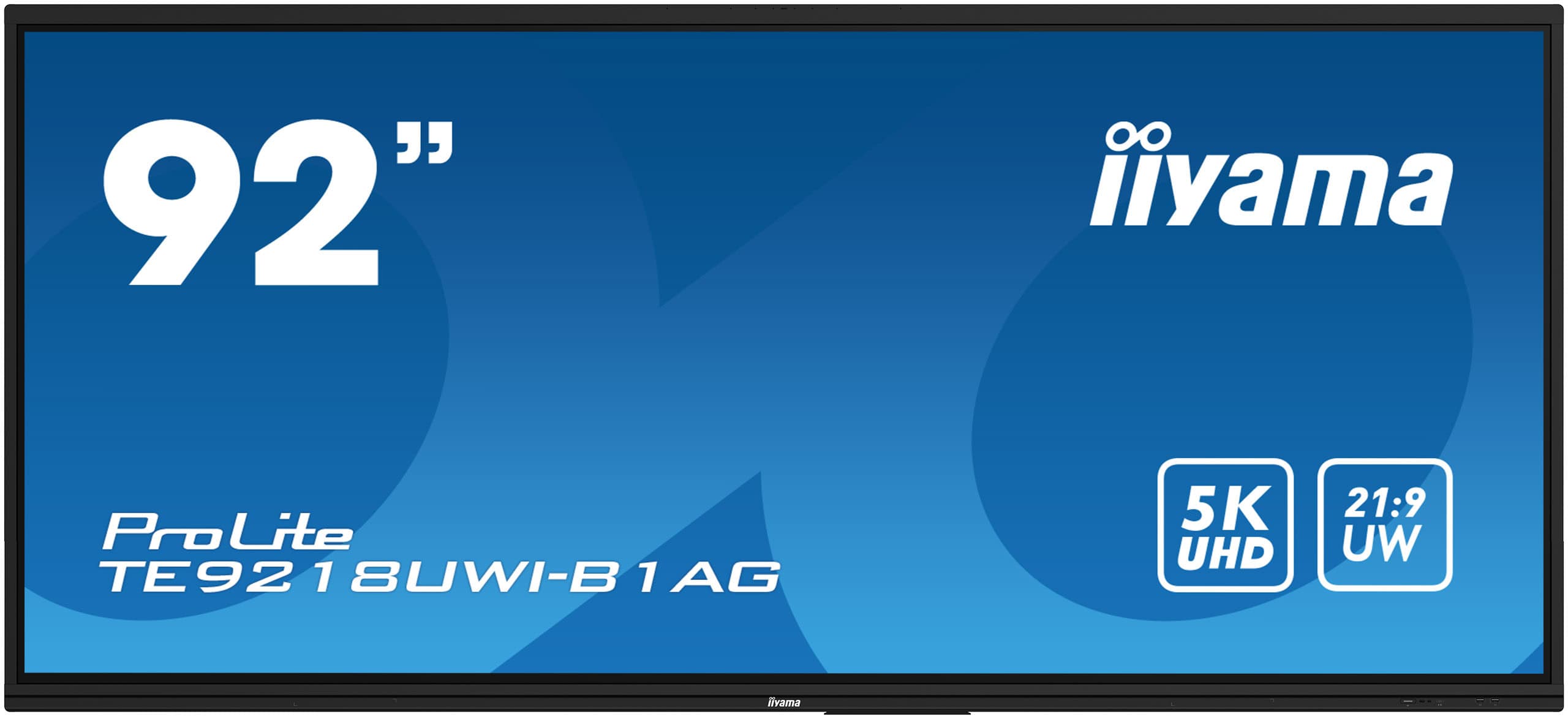 iiyama TE9218UWI-B1AG beeldkrant Interactief flatscreen 2,32 m (91.5) LED Wifi 500 cd/m² 5K Ultra HD Zwart Touchscreen Type processor Android 16/7 (TE9218UWI-B1AG) thumbnail iiyama TE9218UWI-B1AG beeldkrant Interactief flatscreen 2,32 m (91.5) LED Wifi 500 cd/m² 5K Ultra HD Zwart Touchscreen Type processor Android 16/7 (TE9218UWI-B1AG) thumbnail