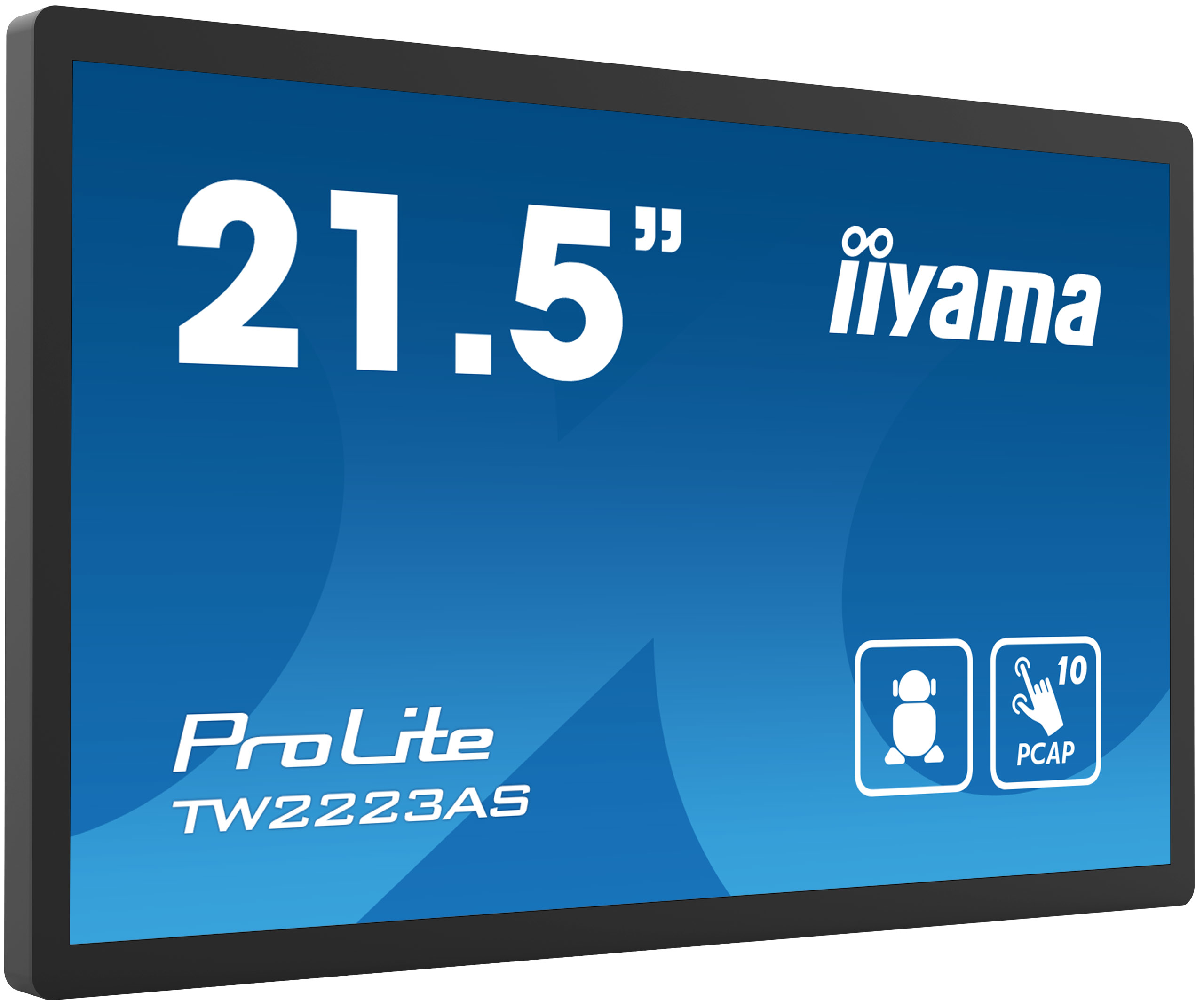iiyama TW2223AS-B2 beeldkrant Interactief flatscreen 54,6 cm (21.5") Wifi 345 cd/m² Full HD Zwart Touchscreen Type processor Android 24/7 (TW2223AS-B2) thumbnail