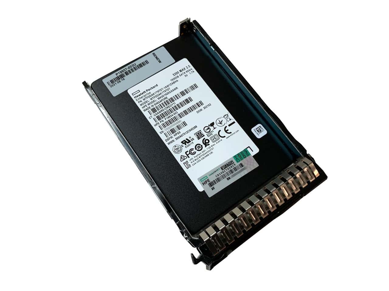 HP SPS-DRV SSD 1.92TB SATA SFF MU SC - shipping new HPE spare part:P21090-001 (P19951-B21) thumbnail