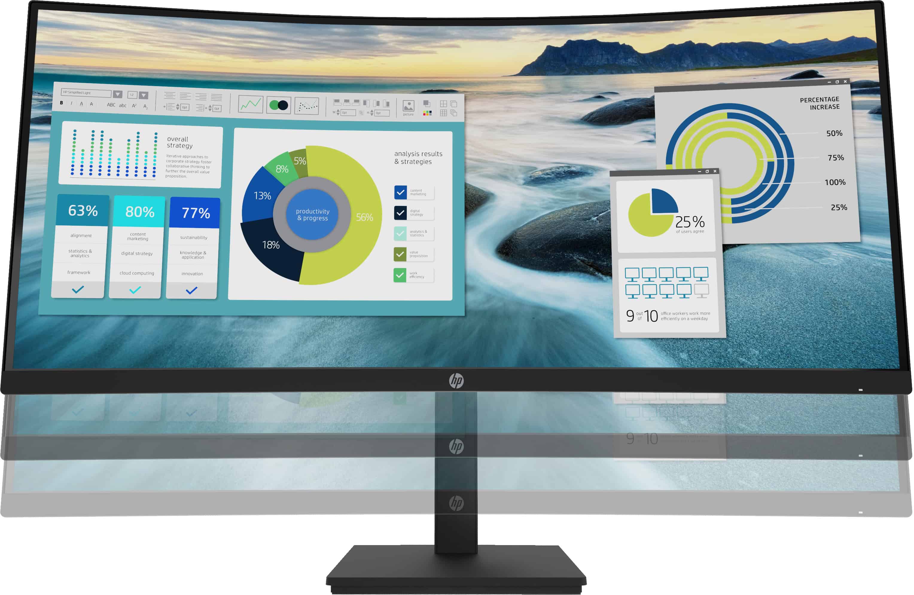 HP P34hc G4 computer monitor (21Y56AT) thumbnail