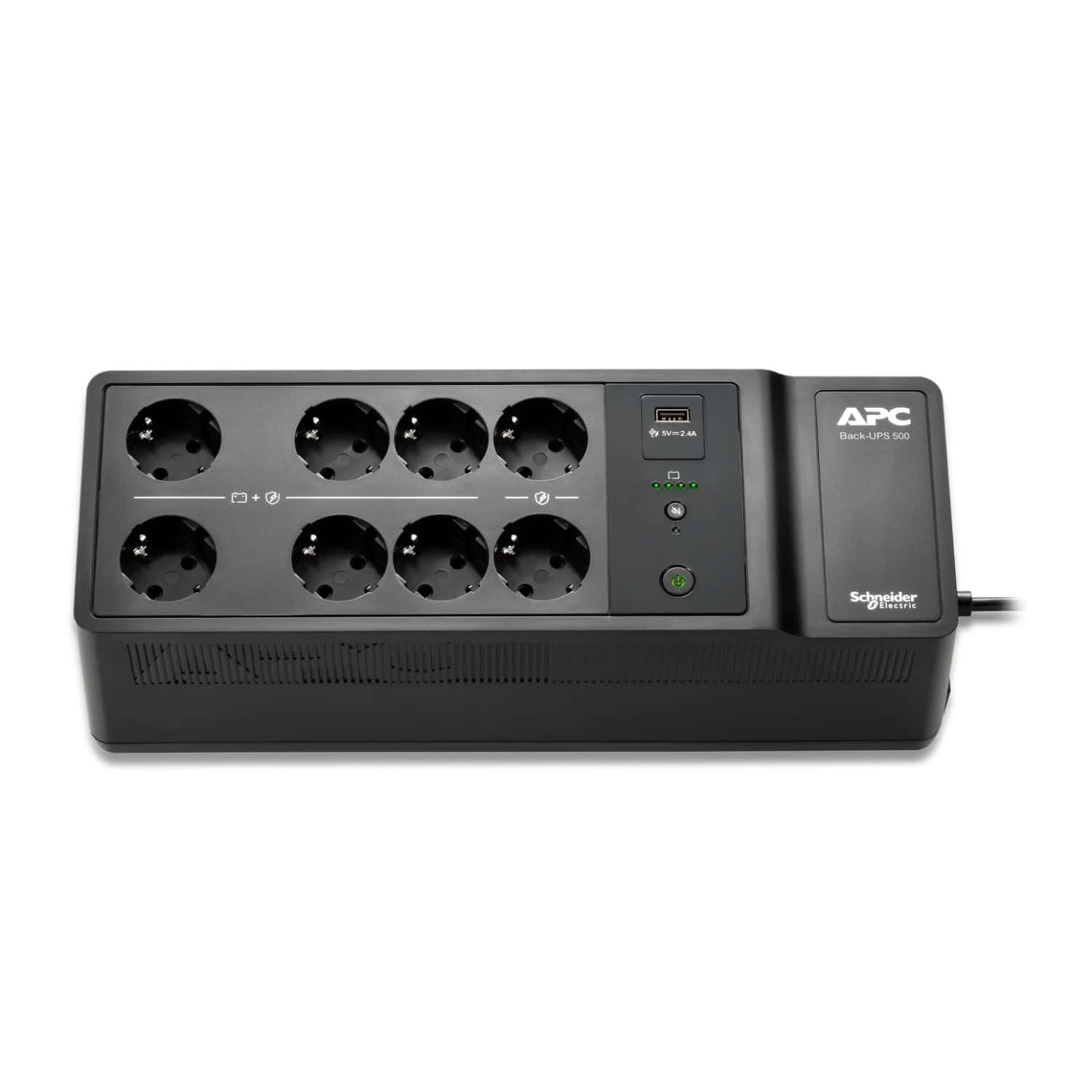 APC Back-UPS BE500G2-GR - Noodstroomvoeding 8x stopcontact, 500VA, 1 USB oplader, 1 USB datapoort (BE500G2-GR) thumbnail