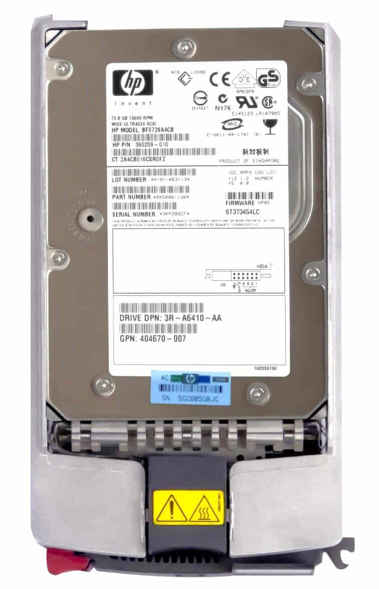 HP Harddisk 72GB 15k U320 Hot plug (360209-013) thumbnail