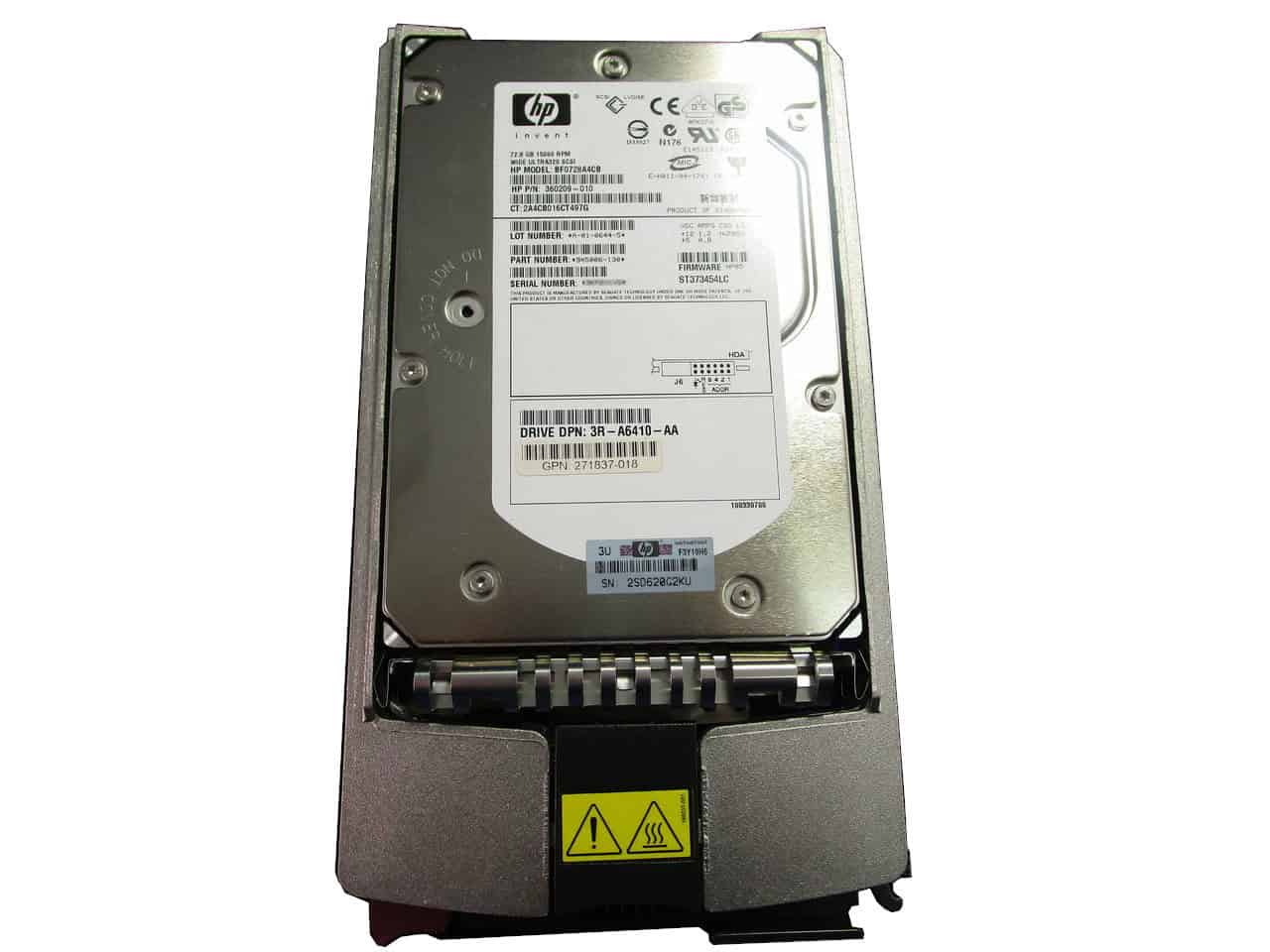 HP Harddisk 72GB 15k U320 Hot plug (404713-001) thumbnail