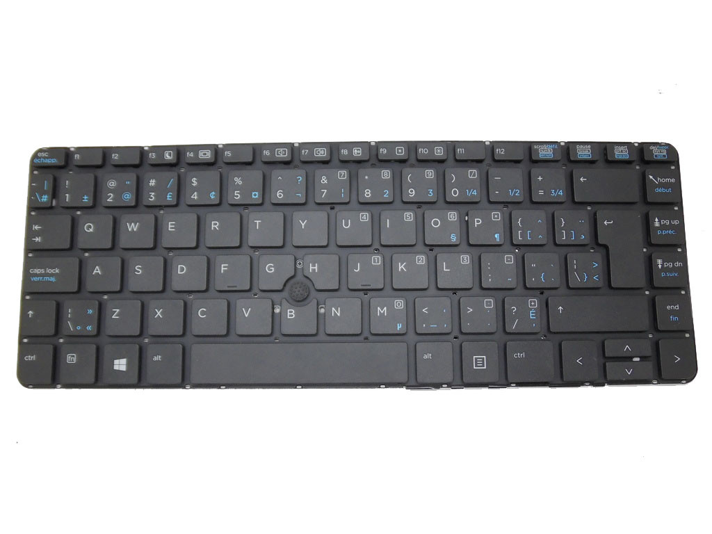 HP Keyboard assembly with PointStick - Includes connector cable (Canada) (738688-DB1) thumbnail