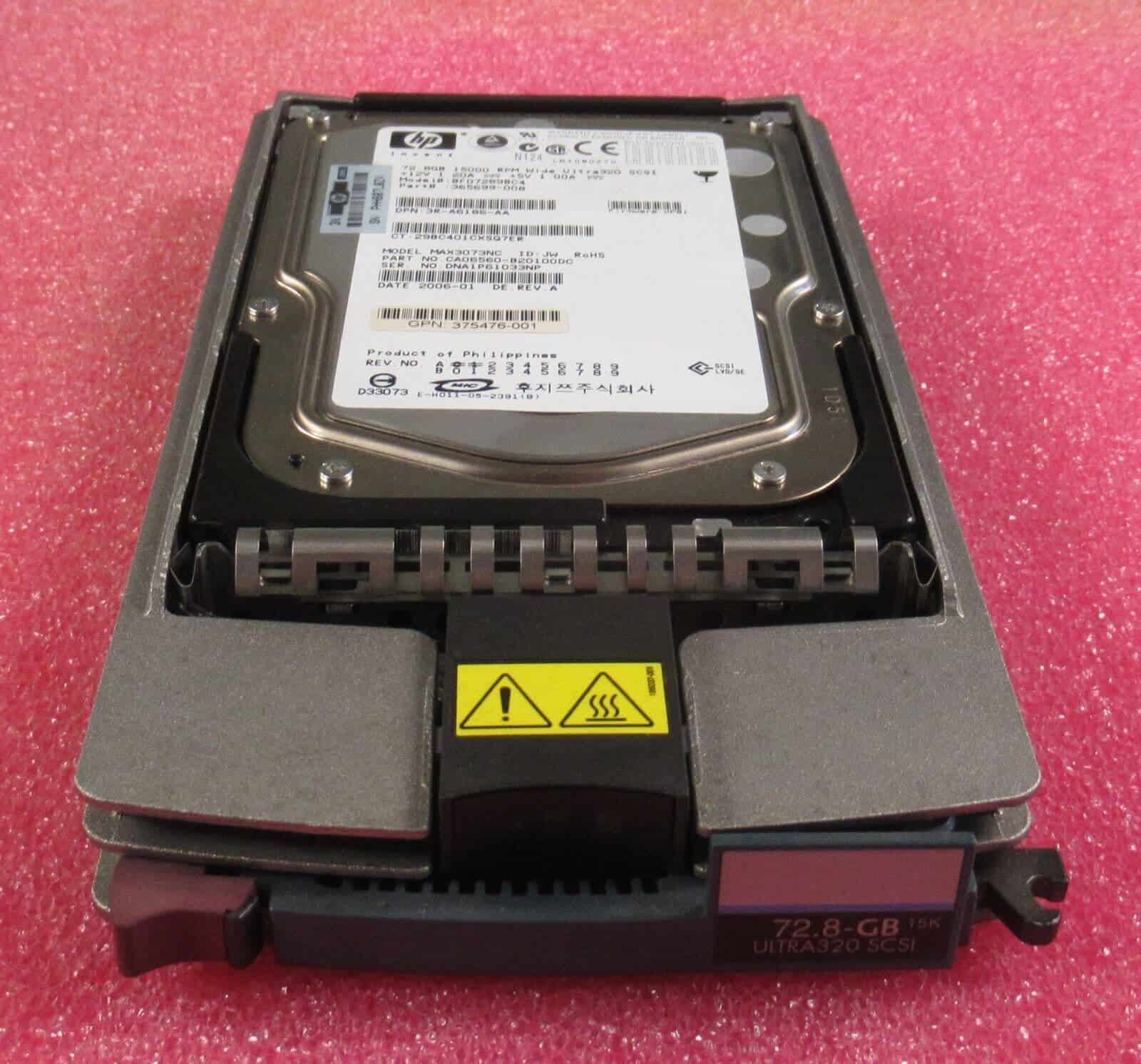HP Harddisk 72GB 15k U320 Hot plug (BF07289BC4) thumbnail