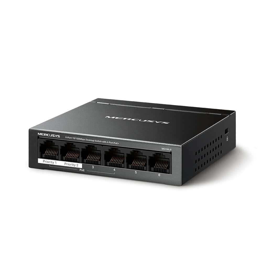 TP-Link MS106LP 6-Port 10/100 Mbps Desktop Switch with 4-Port PoE+ (MS106LP) thumbnail