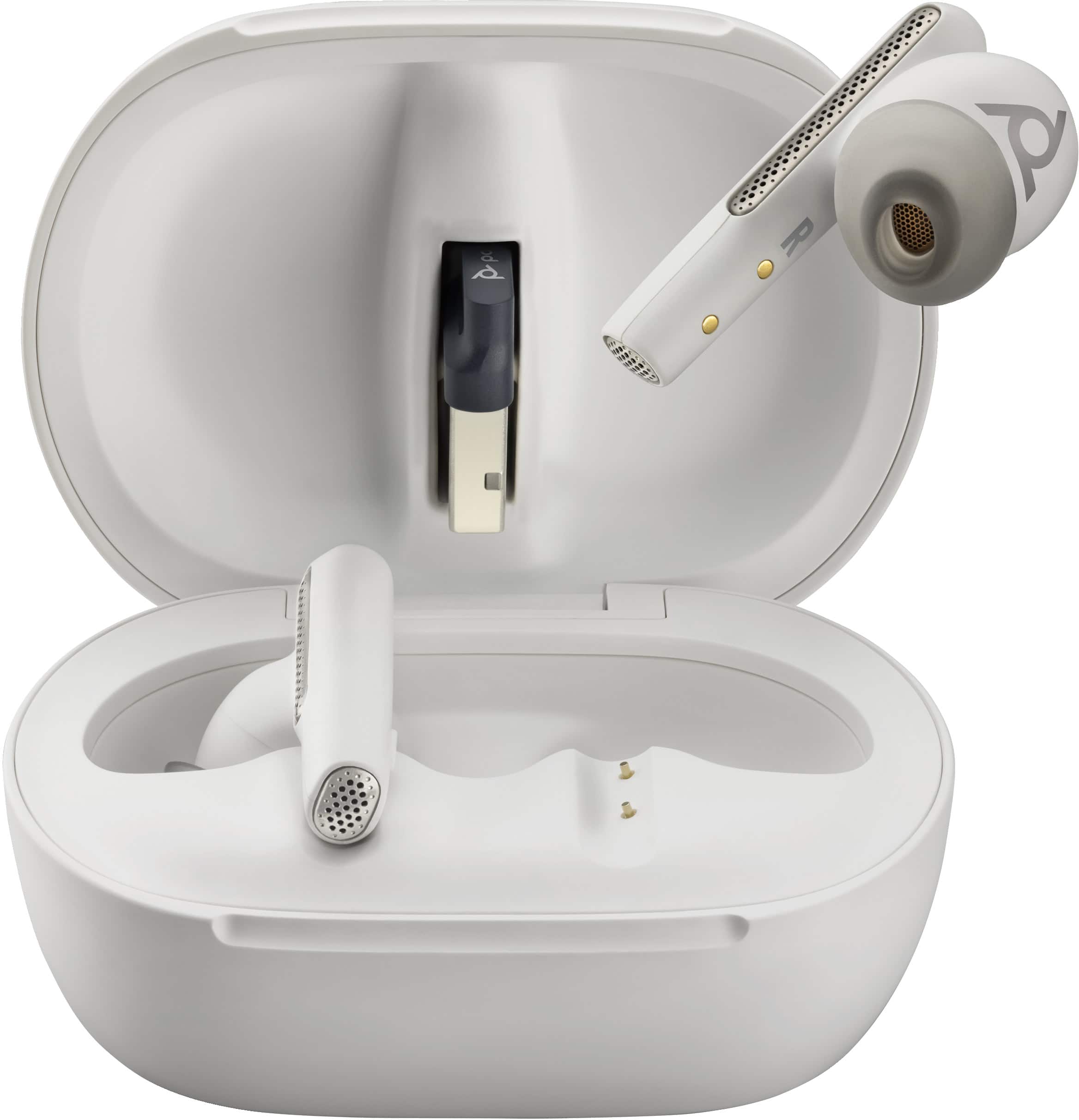 POLY Voyager Free 60+ UC White Sand Earbuds + BT700 USB-A-adapter + oplaadcase met touchscreen (7Y8G5AA) thumbnail