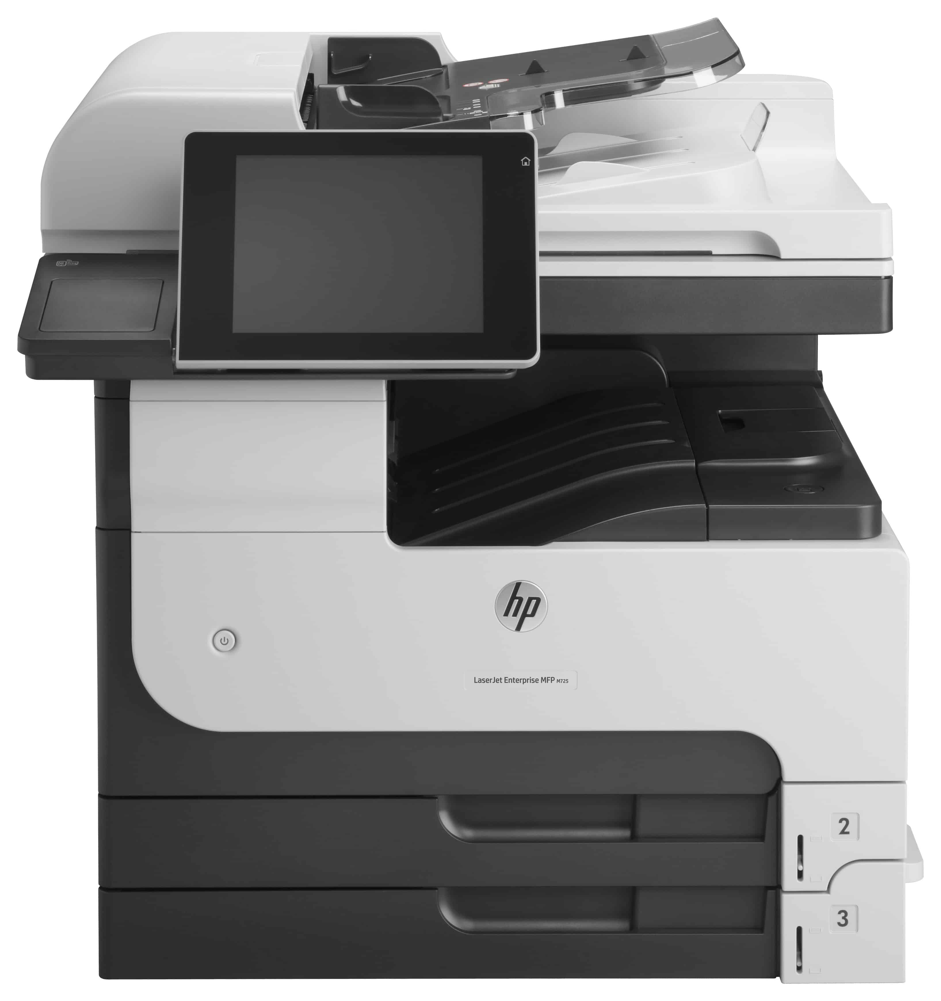 HP LaserJet Enterprise MFP M725dn, Zwart-wit, Printer voor Bedrijf, Printen, kopiëren, scannen, Invoer voor 100 vel; Printen via de USB-poort aan voorzijde; Scannen naar e-mail/pdf; Dubbelzijdig printen (M725DN) thumbnail