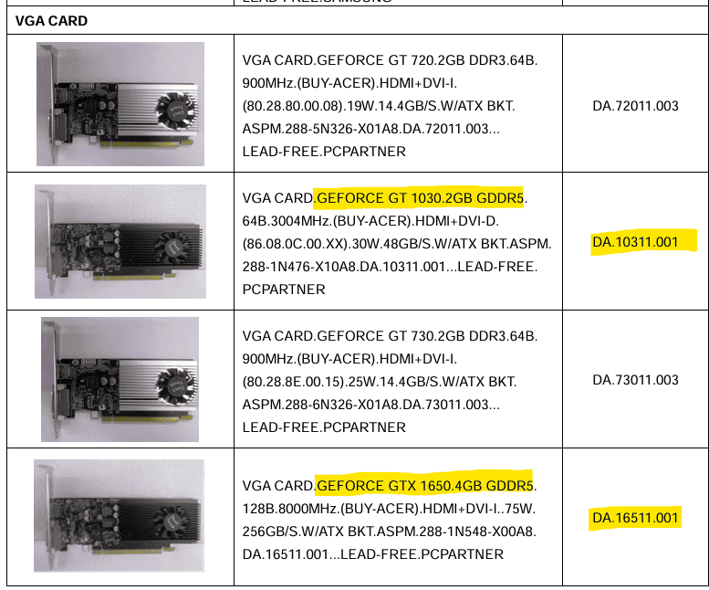 Acer VGA.GT720.DDRIII.2GB.ATX.SHORT.FANSINK (DA.72011.003) thumbnail