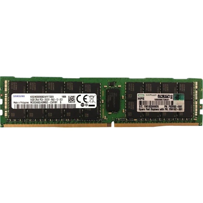 HPE SPS-DIMM 64GB PC4-2933Y-R 4Gx4 Kit (P06192-001) (P06192-001) thumbnail
