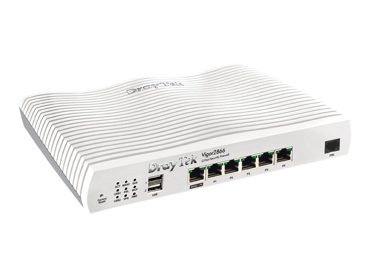 Draytek Vigor 2866L WLAN-Router Gigabit Ethernet Dual-Band (2,4 GHz/5 GHz) 4G Weiß (V2866L-DE-AT-CH) (V2866L-DE-AT-CH) thumbnail