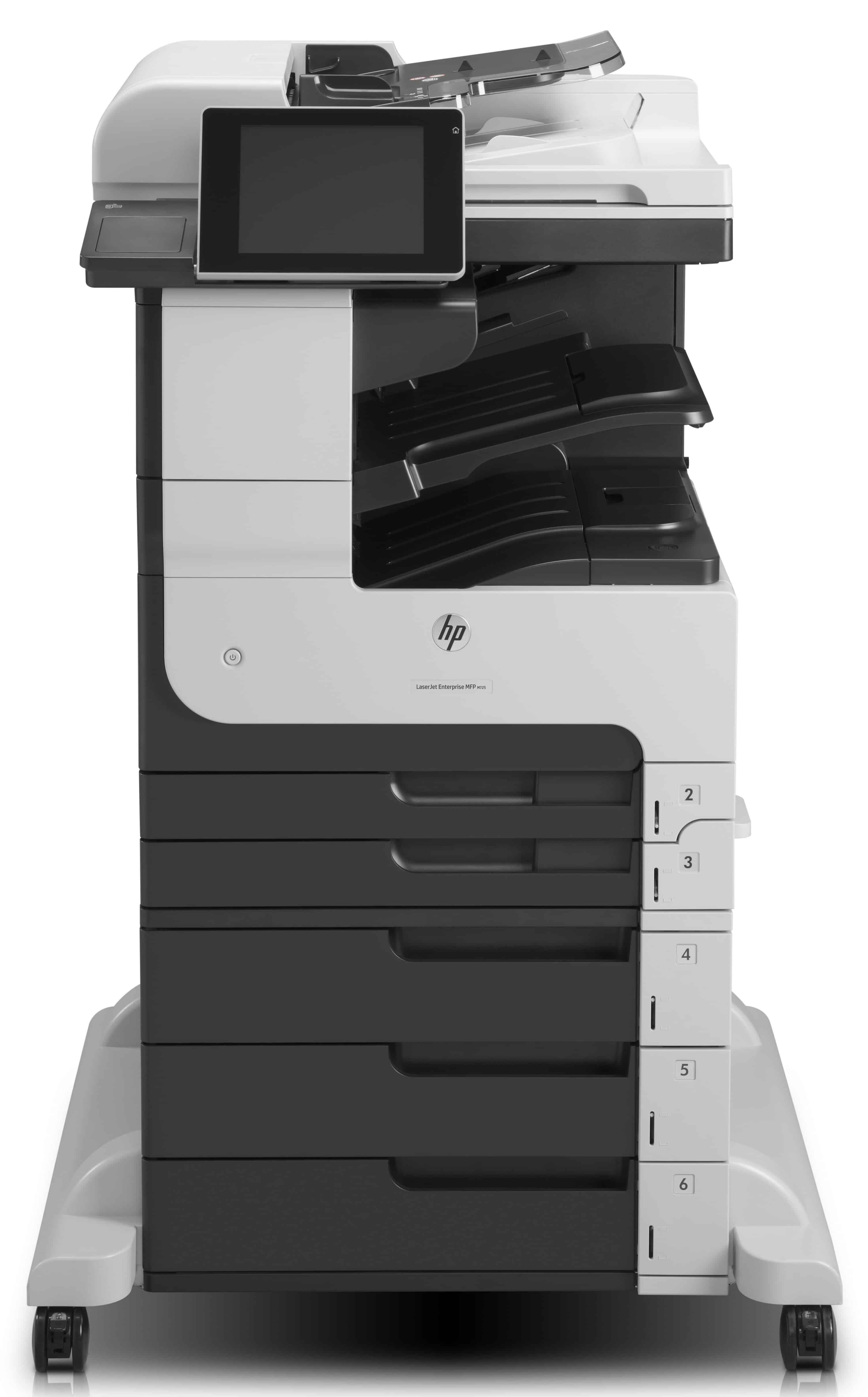 HP LaserJet Enterprise 700 MFP M725z, Zwart-wit, Printer voor Bedrijf, Afdrukken, kopiëren, scannen, faxen, Invoer voor 100 vel; Printen via de USB-poort aan voorzijde; Scannen naar e-mail/pdf; Dubbelzijdig printen (M725Z) thumbnail