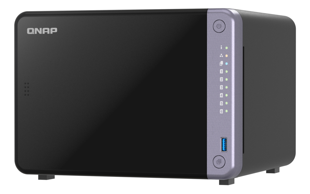 QNAP TS-632X NAS Tower Alpine Alpine AL-524 4 GB DDR4 QNAP QTS Zwart (TS-632X-4G) thumbnail