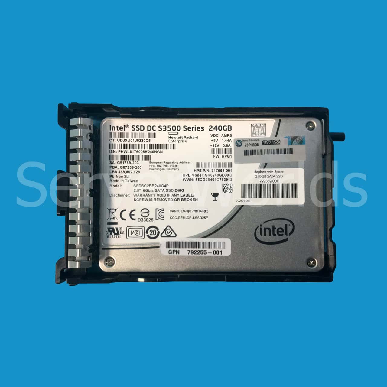 HP SPS-DRV SSD 240GB 6G 2.5 SATA VE TL EV (792253-B21) thumbnail