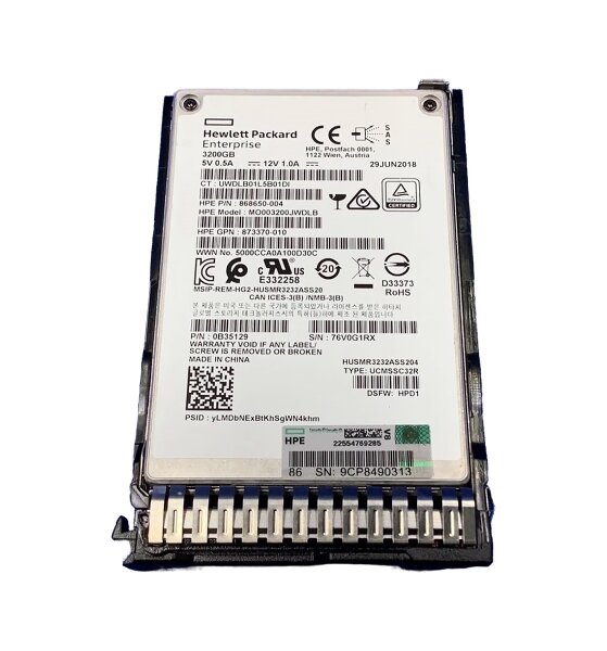 HP SPS-DRV SSD 3.2TB 12G 2.5 SAS MU (N9Z13A) thumbnail