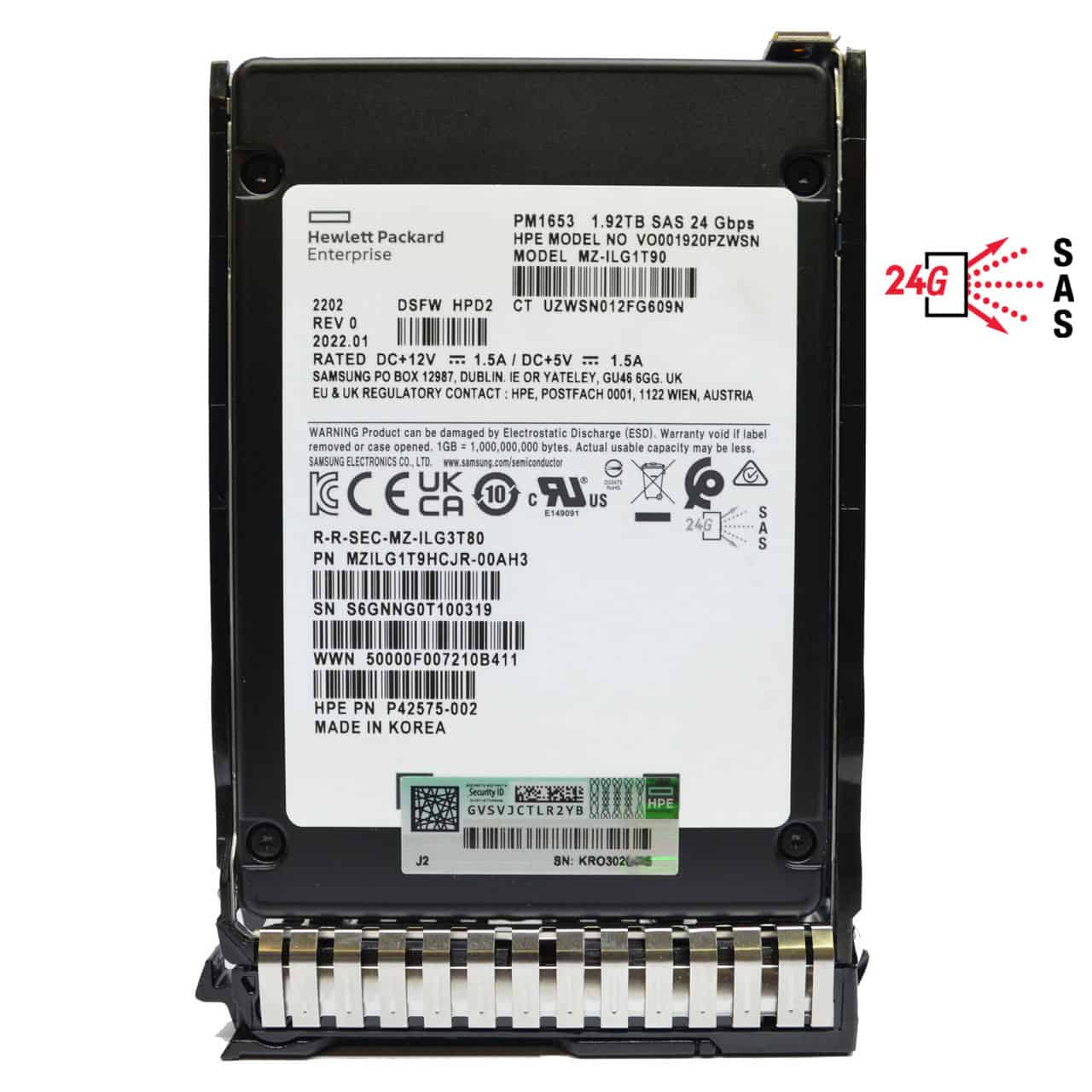 HP SPS-DRV SSD 1.92TB SFF SAS RI DS SC (P49032-B21) thumbnail