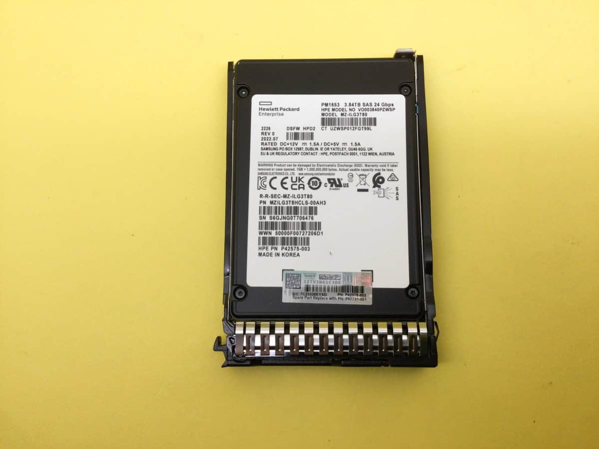 HP SPS-DRV SSD 3.84TB SFF SAS RI SC NTX (P57577-B21) thumbnail