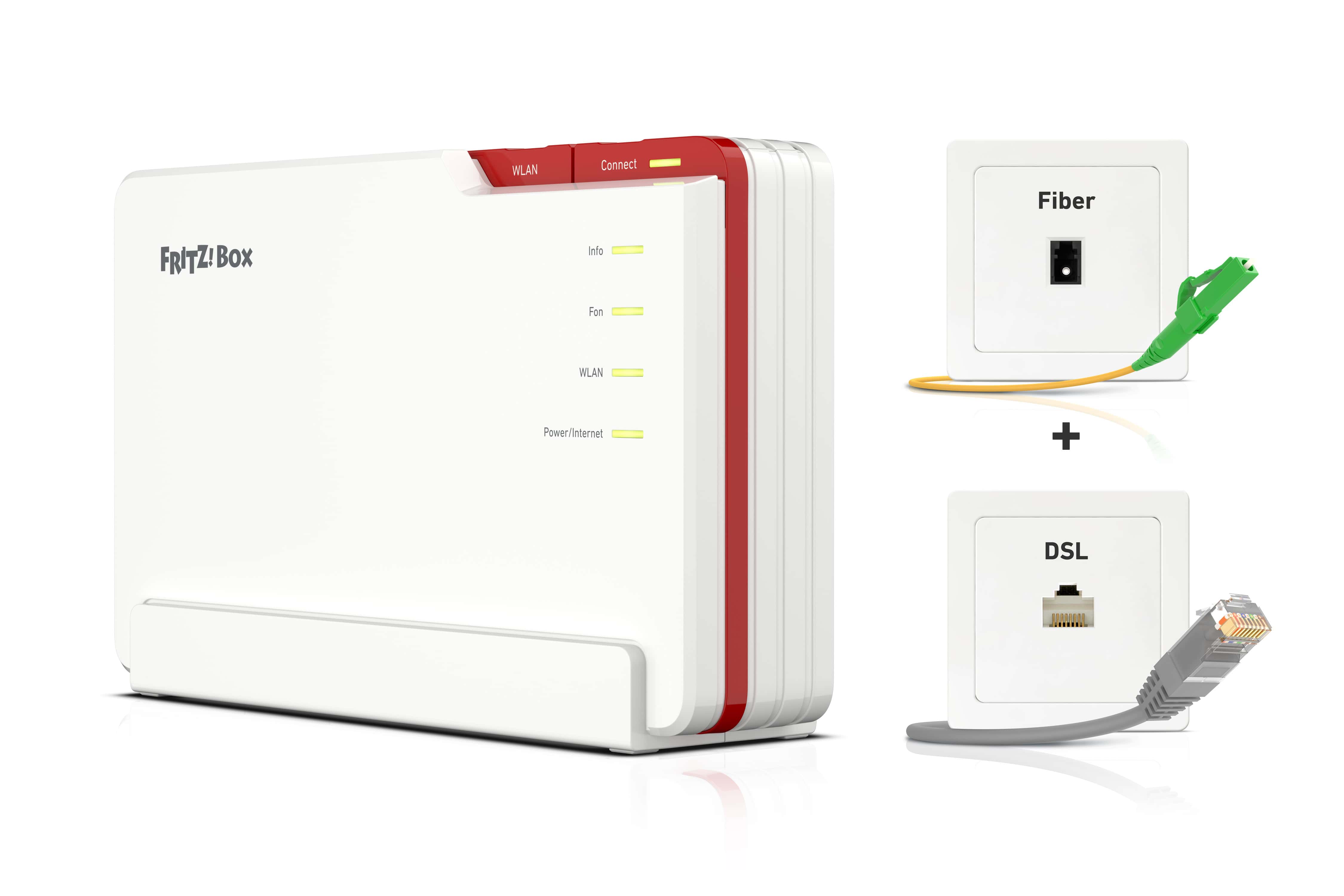 FRITZ!Box COMPUTER SYSTEMS draadloze router 2.5 Gigabit Ethernet Tri-band (2,4 GHz / 5 GHz / 6 GHz) Wit (20003058) thumbnail