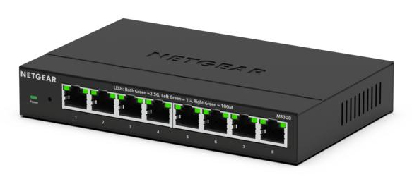 NETGEAR MS308E Unmanaged 2.5G Ethernet (100/1000/2500) Zwart (MS308E-100EUS) thumbnail