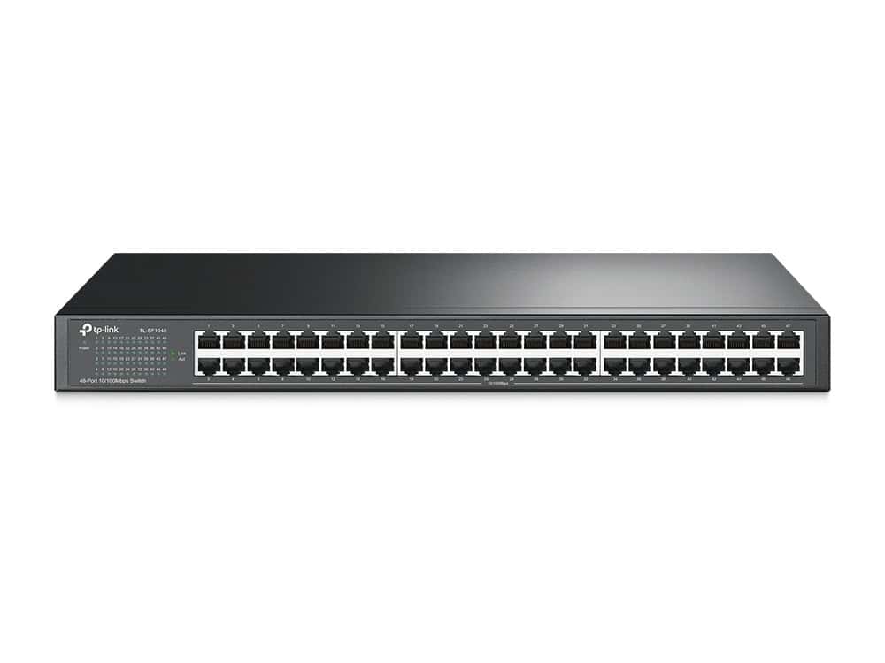 TP-Link TL-SF1048 Unmanaged Fast Ethernet (10/100) 1U Zwart (TL-SF1048_V7) thumbnail
