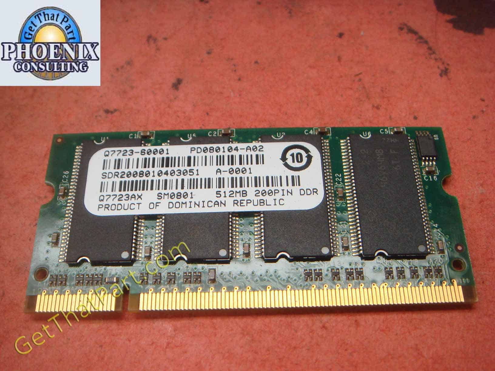 HP DIMM-512MB DDR 200PIN SDRAM BK (Q7723-67951) thumbnail