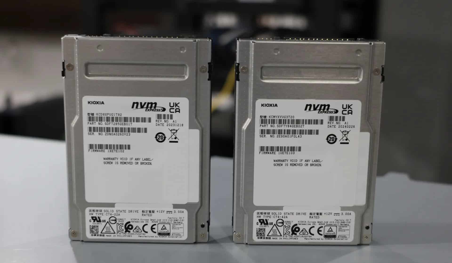 Kioxia X121 CD8P-R dSSD 1.9TB U.2 PCIe SIE (KCD8XPUG1T92) thumbnail