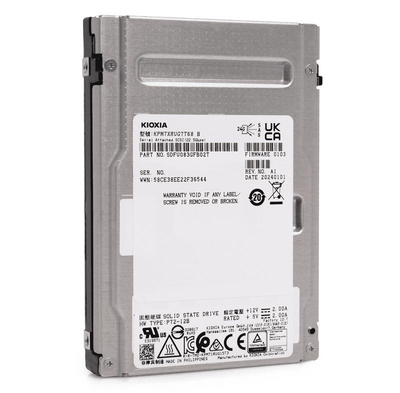 Kioxia 2,5 Kioxia 7.68TB PM7-R Series SAS 24Gb/s (KPM7VRUG7T68) thumbnail