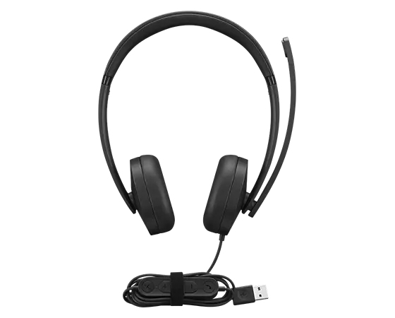 Lenovo 4XD1P83425 hoofdtelefoon/headset Bedraad Hoofdband Oproepen/muziek USB Type-A Zwart (4XD1P83425) thumbnail