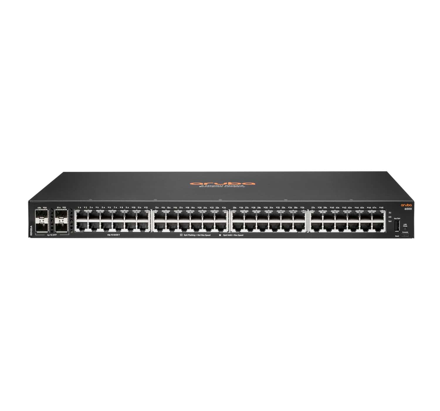 Hewlett Packard Enterprise Aruba 6000 48G 4SFP Managed L3 Gigabit Ethernet (10/100/1000) 1U (R8N86A#ABB) thumbnail