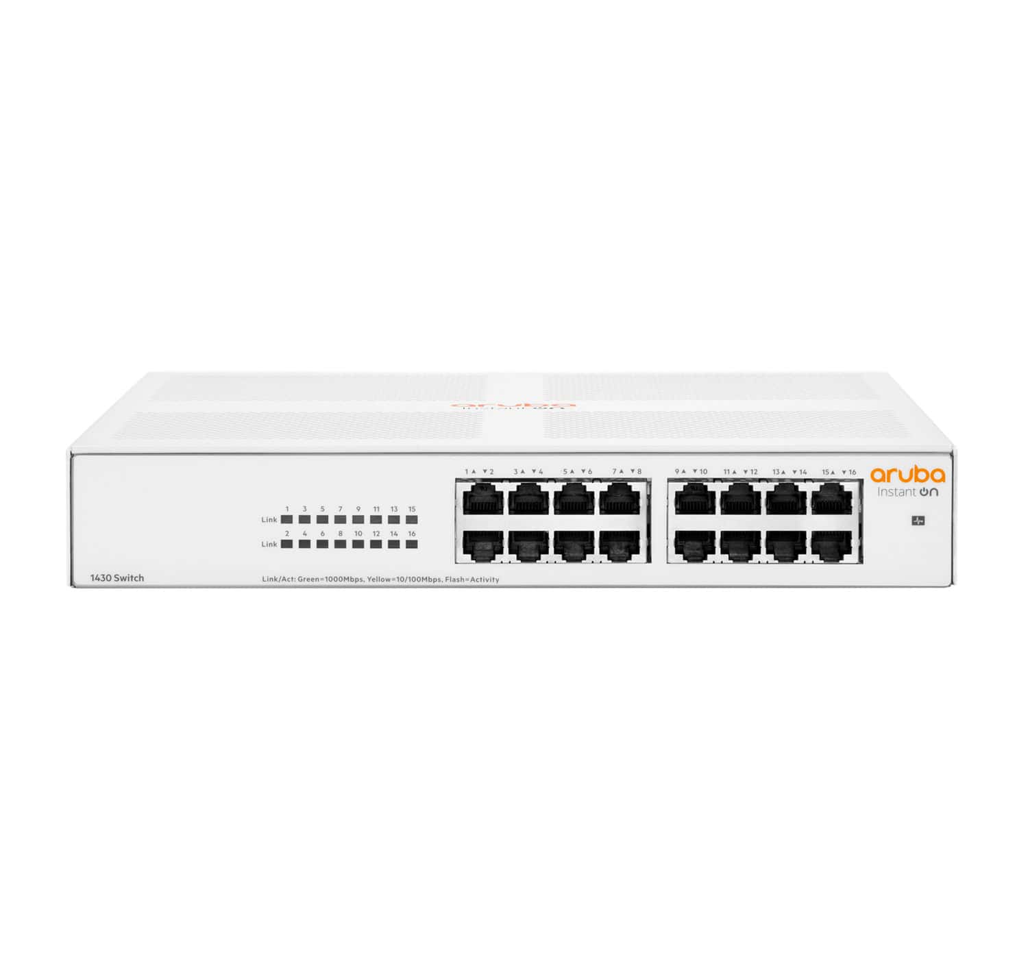 Hewlett Packard Enterprise Aruba Instant On 1430 16G Unmanaged L2 Gigabit Ethernet (10/100/1000) 1U Wit (R8R47A#ABB) thumbnail