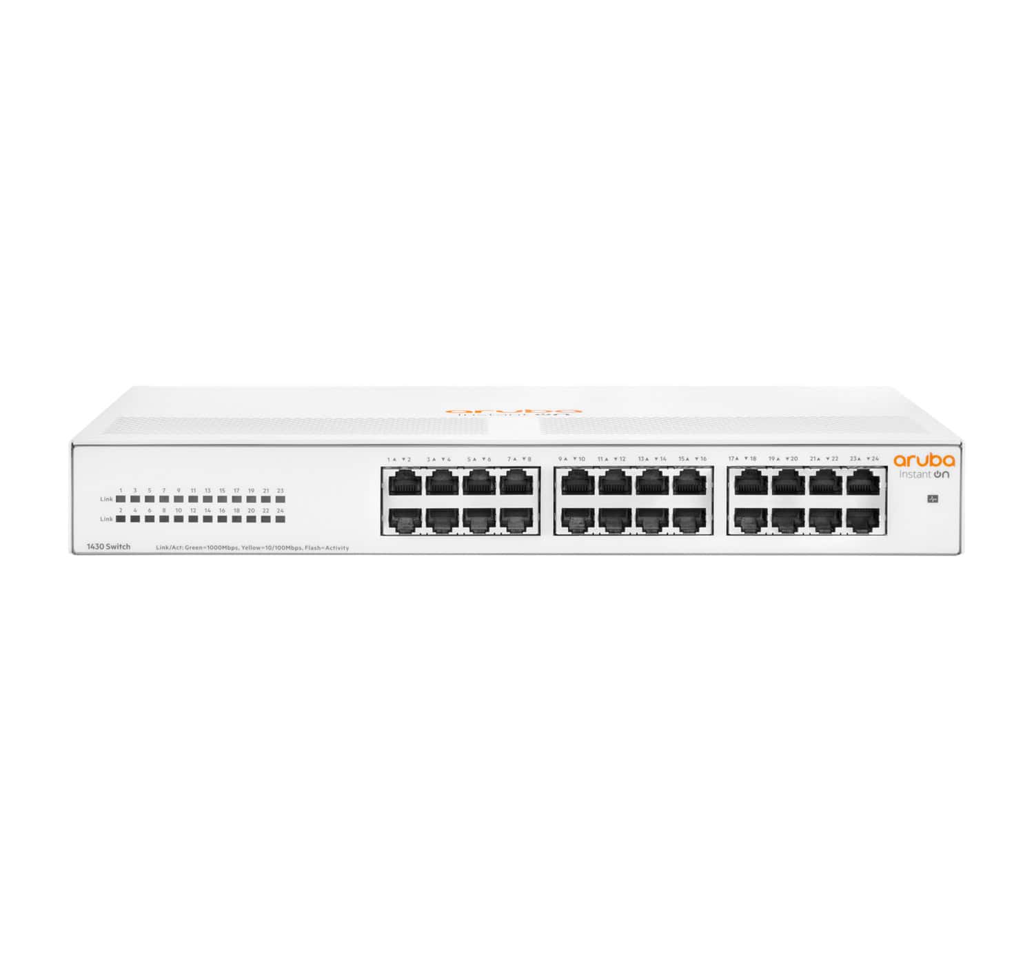 Hewlett Packard Enterprise Aruba Instant On 1430 24G Unmanaged L2 Gigabit Ethernet (10/100/1000) 1U Wit (R8R49A#ABB) thumbnail