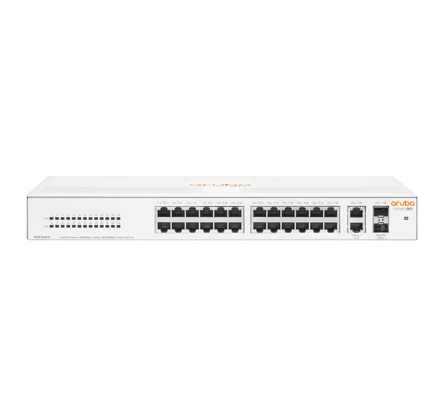 Hewlett Packard Enterprise Aruba Instant On 1430 26G 2SFP Unmanaged L2 Gigabit Ethernet (10/100/1000) 1U (R8R50A#ABB) thumbnail