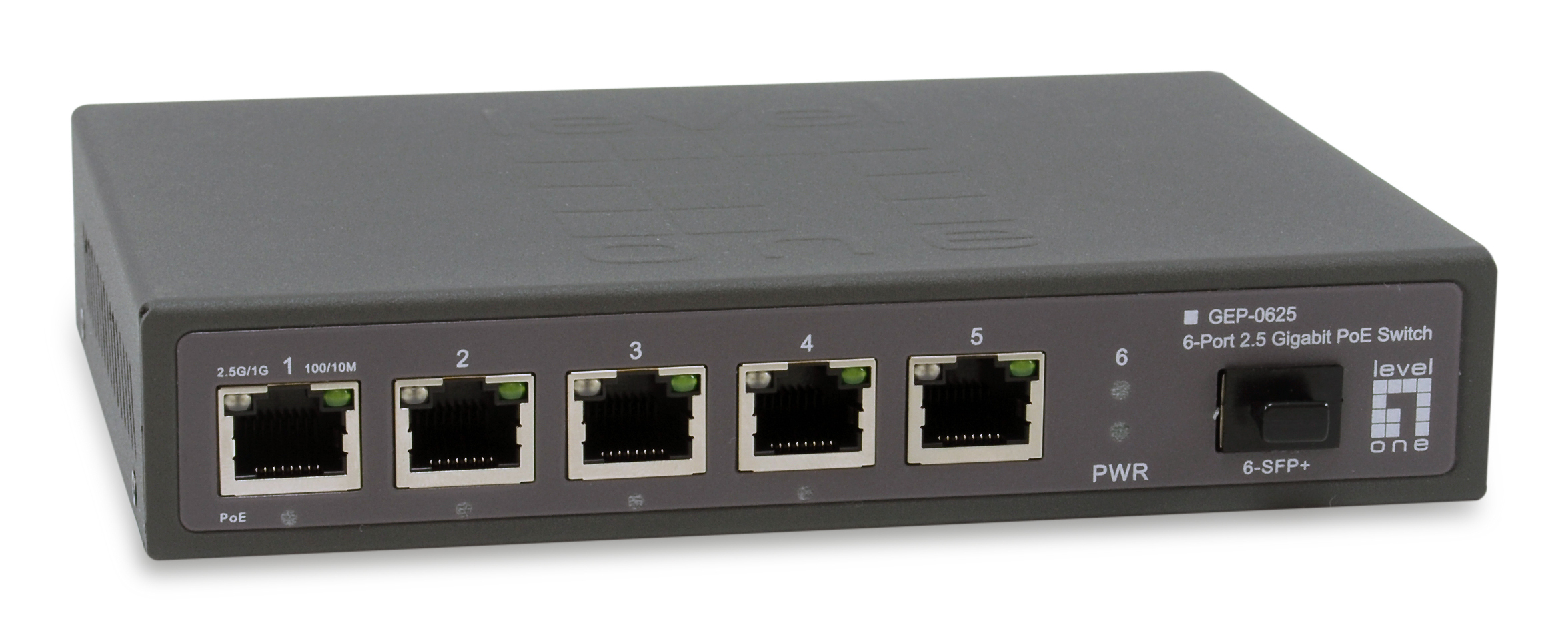 LevelOne GEP-0625 netwerk-switch Unmanaged 2.5G Ethernet (100/1000/2500) Power over Ethernet (PoE) Zwart (GEP-0625) thumbnail