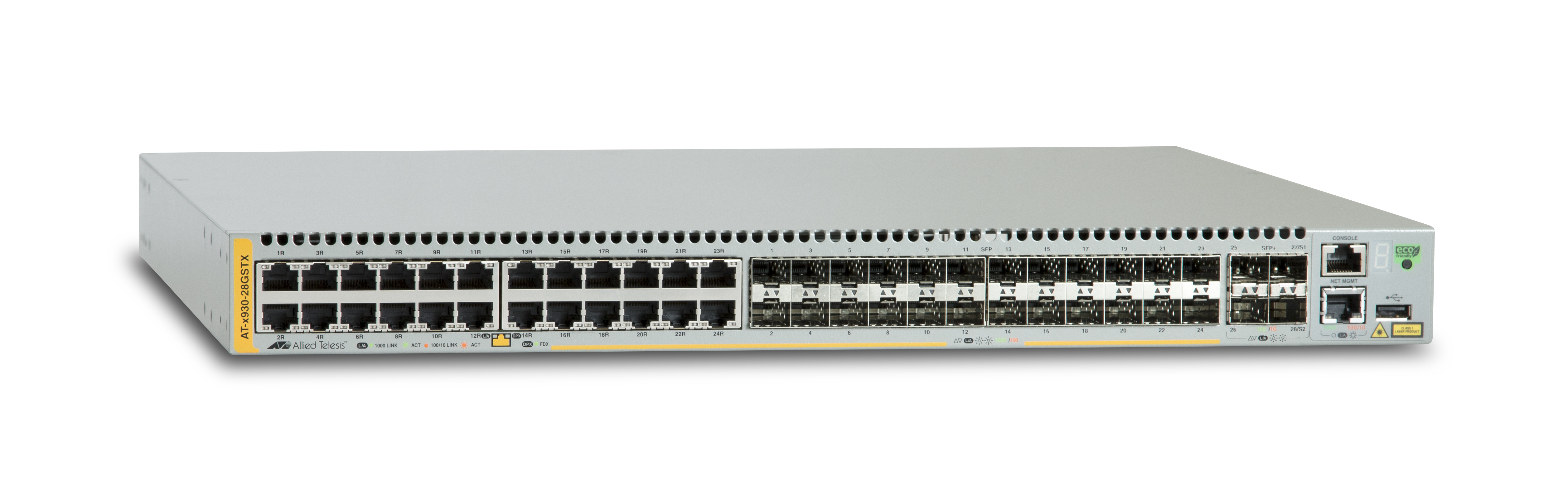Allied Telesis AT-x930-28GSTX Managed L3 Gigabit Ethernet (10/100/1000) Grijs (AT-X930-28GSTX) thumbnail