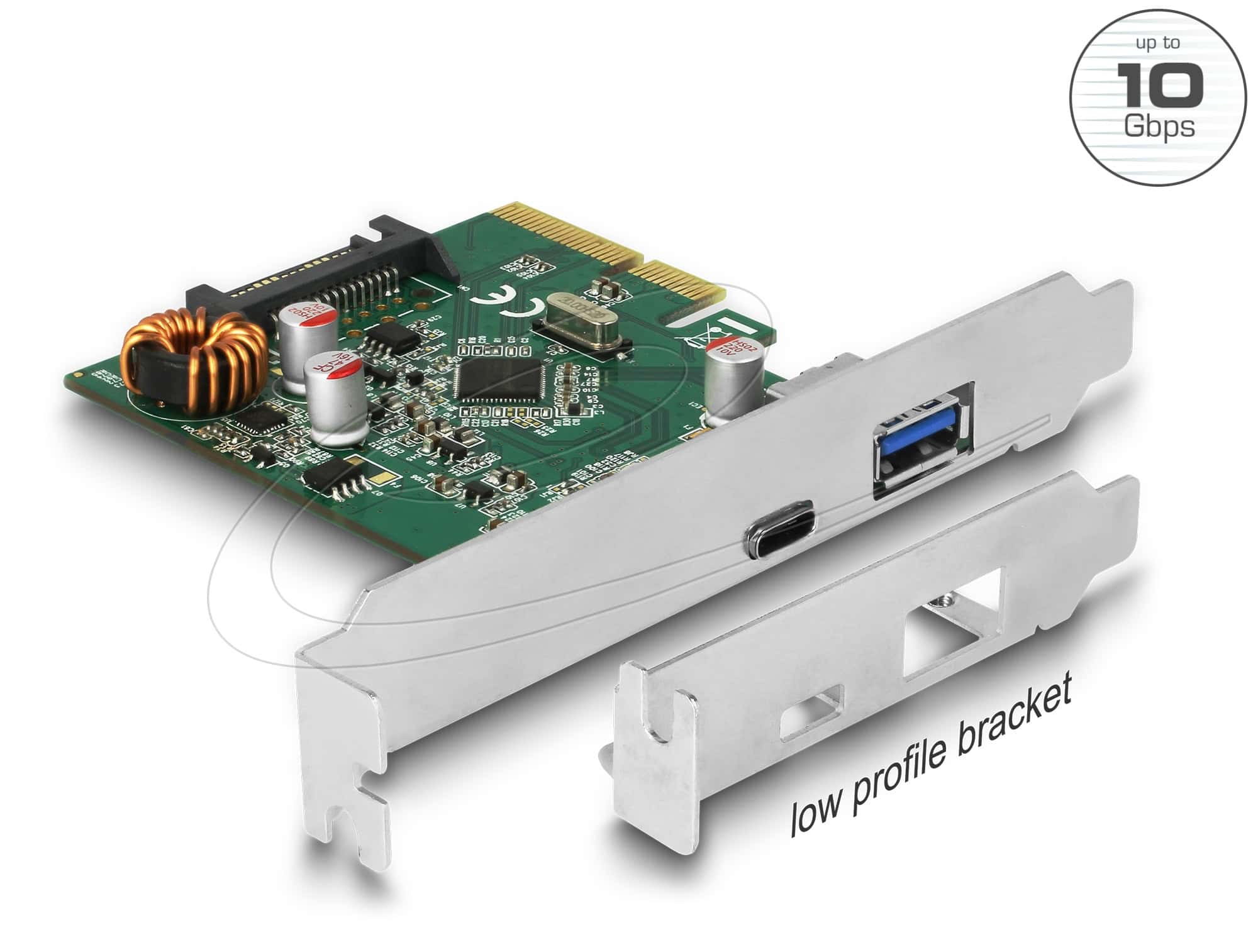 DELOCK PCI Express x1 Karte zu 1 x extern USB Type-C BU 30 W (90229) thumbnail