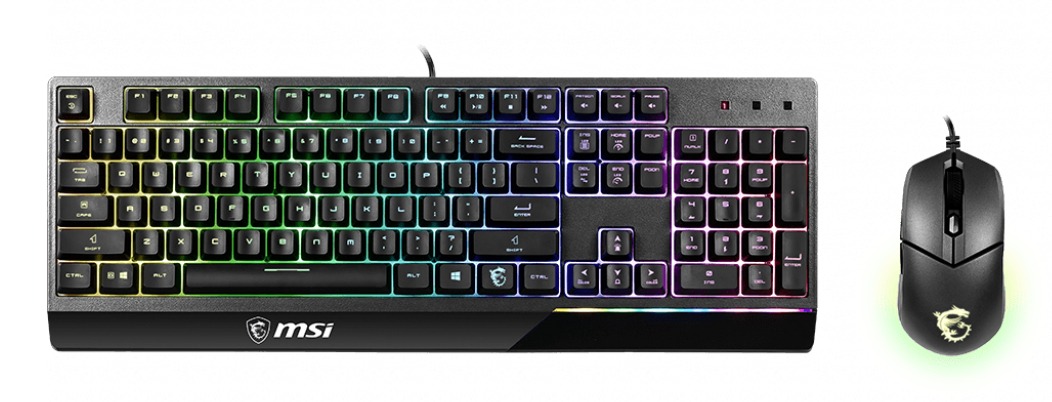 MSI Vigor GK30 COMBO (US) toetsenbord Inclusief muis Gamen USB QWERTY Amerikaans Engels Zwart (S11-04US602-CLA) thumbnail