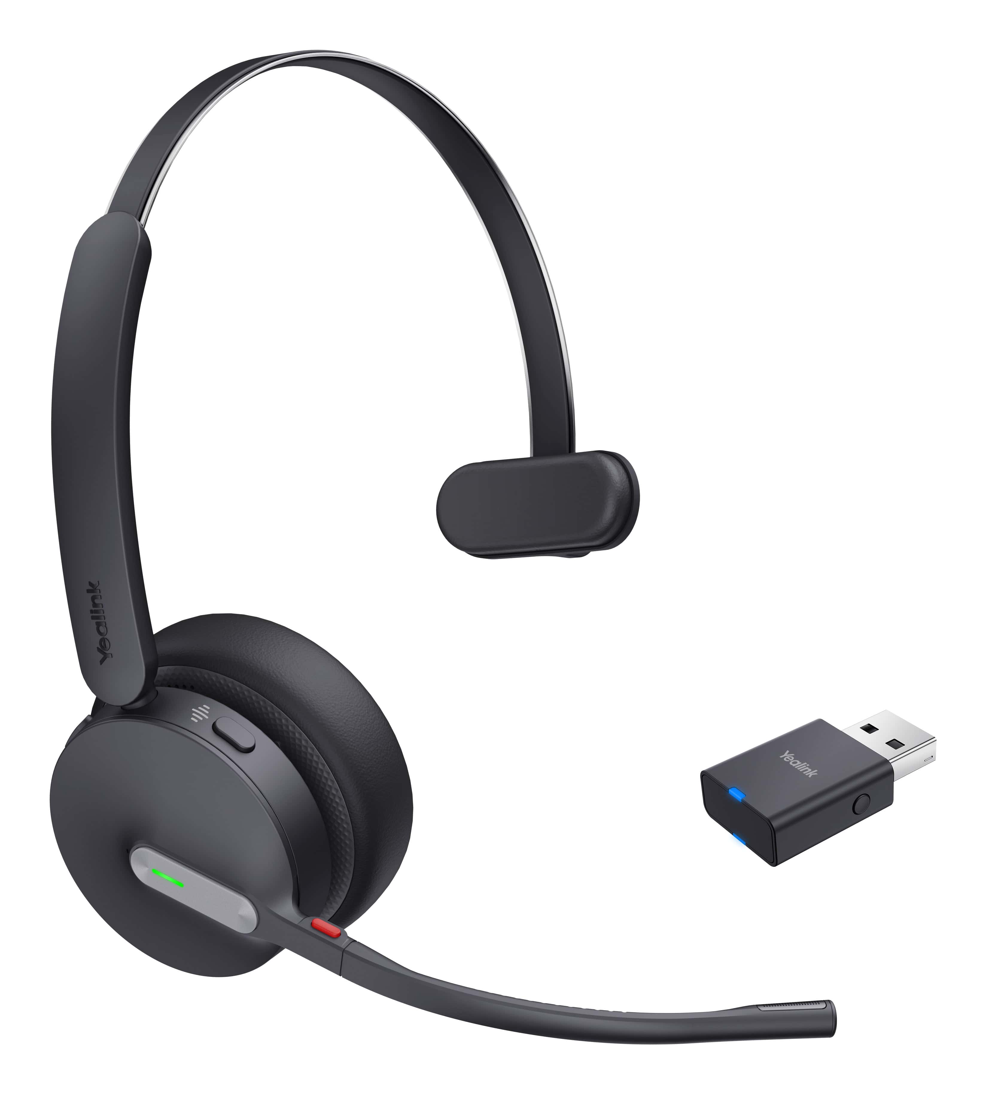 Yealink WH64 Hybrid Mono UC Headset Draadloos Hoofdband Kantoor/callcenter Micro-USB Bluetooth Zwart (1208688) thumbnail