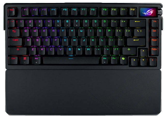 ASUS ROG Azoth Extreme toetsenbord Gamen USB + RF Wireless + Bluetooth QWERTY Engels Zwart (90MP03MA-BKUA01) thumbnail