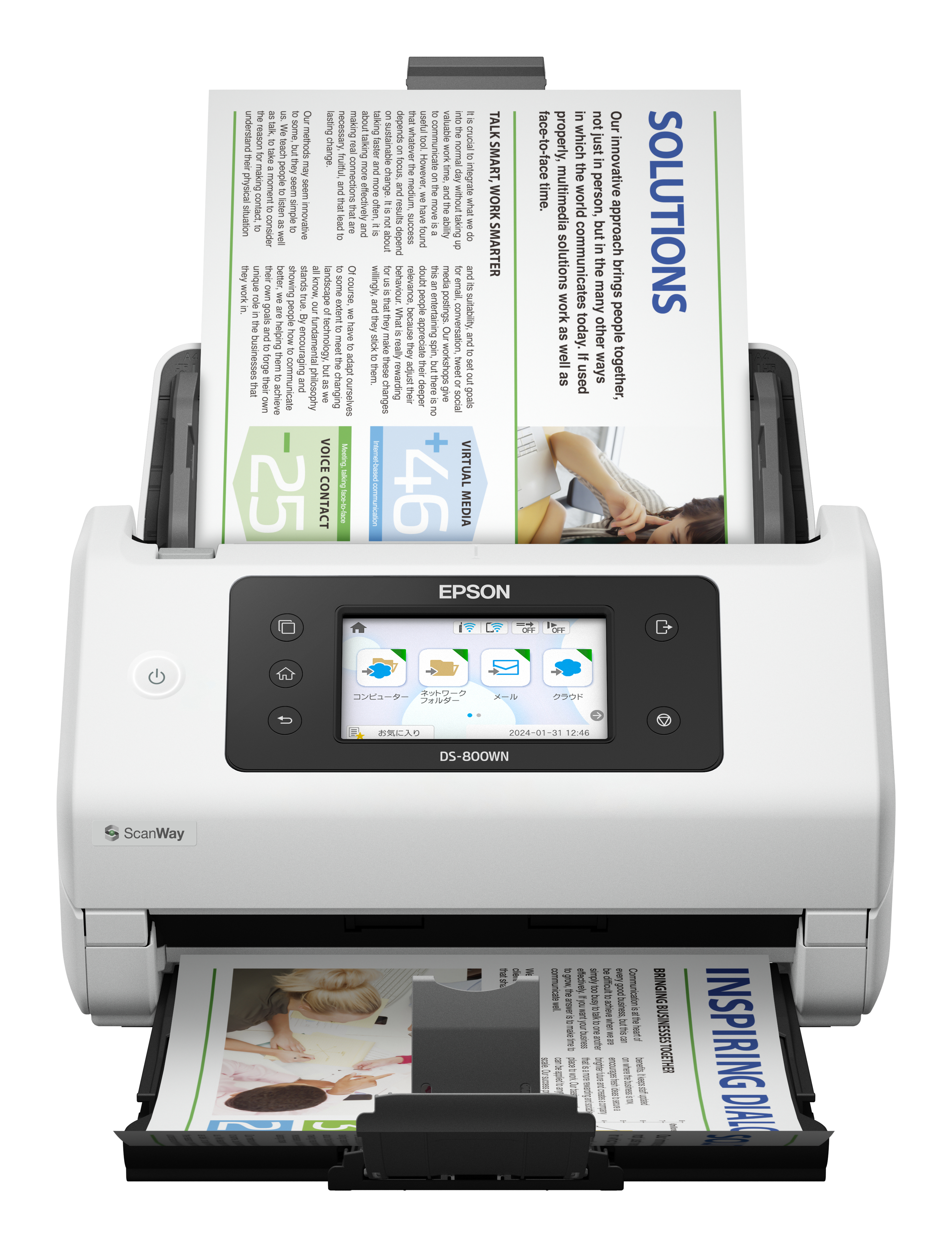 Epson WorkForce DS-800WN Paginascanner 600 x 600 DPI A4 Wit (B11B275401) thumbnail